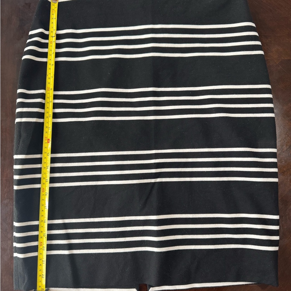 WHBM Black and White Striped Skirt